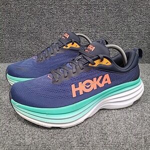 Hoka Bondi 8  Womens Sz 10.5 B Outer Space Bellwether‎ Blue Running 1127952 OSBB